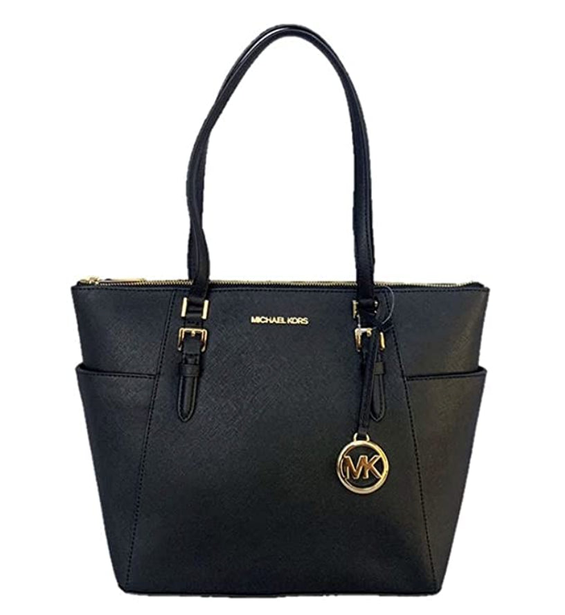 Michael Kors Charlotte Top Zip Tote MK Signature Shoulder Bag